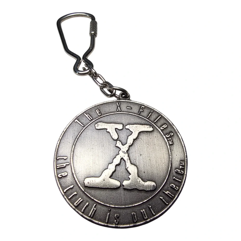 Vintage The X-Files Truth Is Out There Metal Keychain TV Show Movie